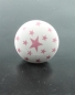 Preview: Star Sterne Möbelknopf Möbelknaufe Porzellan rosa